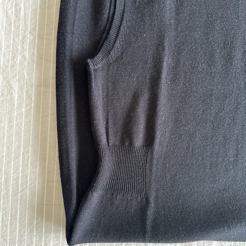 Uniqlo sleeveless navy blue turtleneck wool dress - size M - Picture 4 of 6